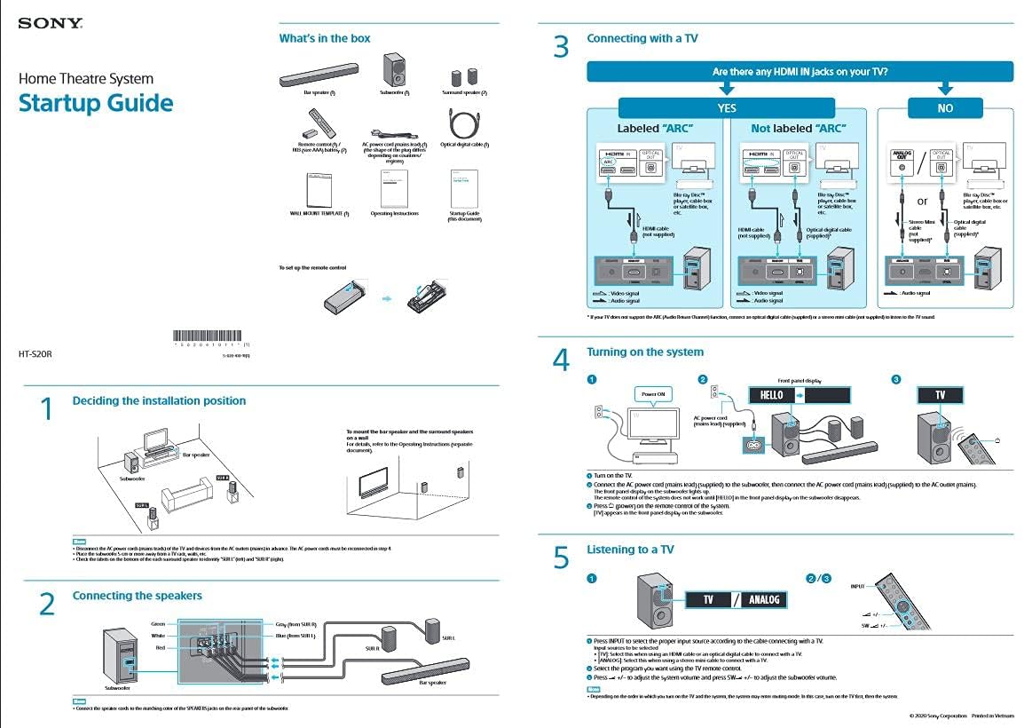 Sony HT-S20R Real 5.1ch Dolby Digital Soundbar for TV with subwoofer and Compact Rear Speakers, 5.1ch Home Theatre System - Image 5